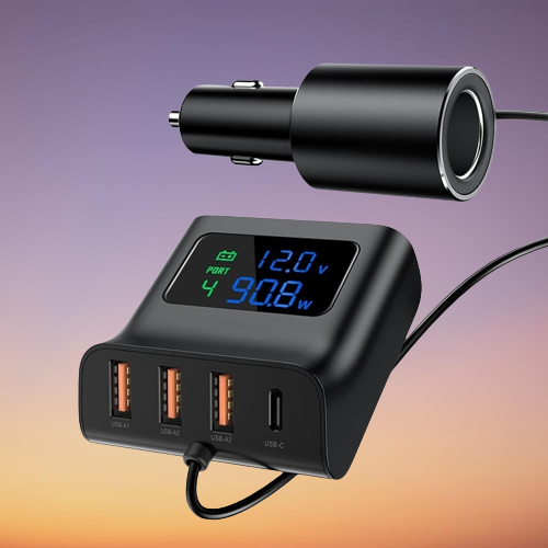 USB-billaddare snabb laddningsstation