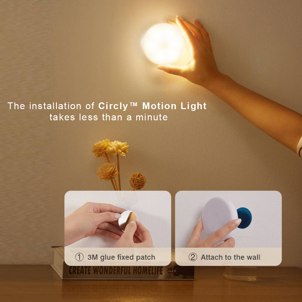 Trådløs LED-lampe med bevægelsessensor – Nem installation