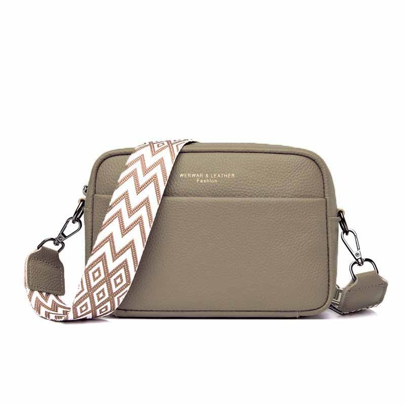 Elegant crossbody-väska i läder – Funktionell och stilren med justerbar rem