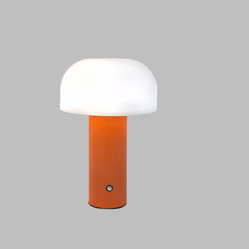 Stilfuld trådløs bordlampe i svampedesign med dæmpefunktion