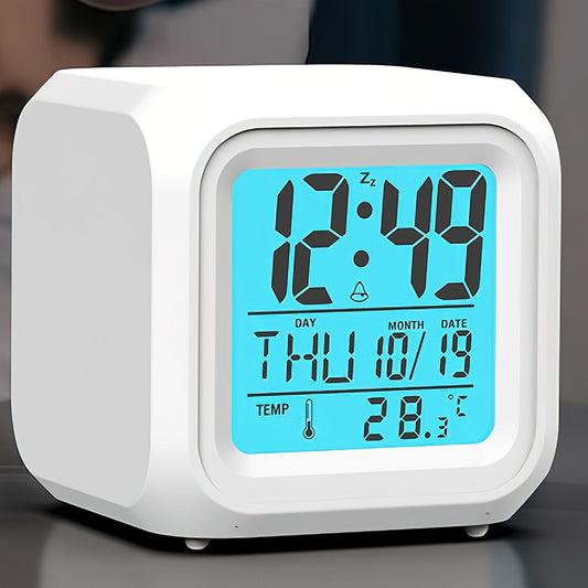 LED Digital Ur med Temperaturdisplay – Stille og Lysende til Enhver Rum