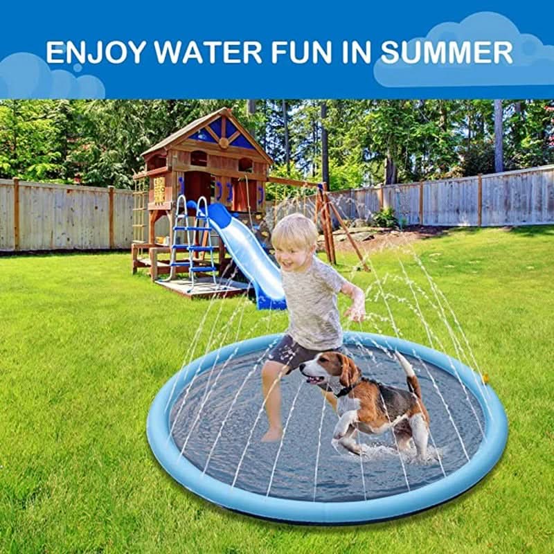 Interaktiv vattenmatta för hundar för sommarbruk