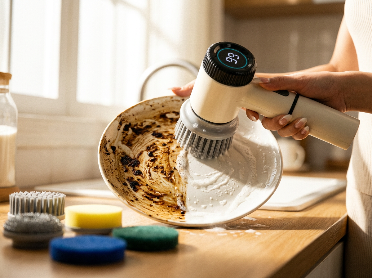 Cleanix™ Pro Elektrisk Rengöringsborste – Kraftfull, Trådlös & Vattentät (IPX7)