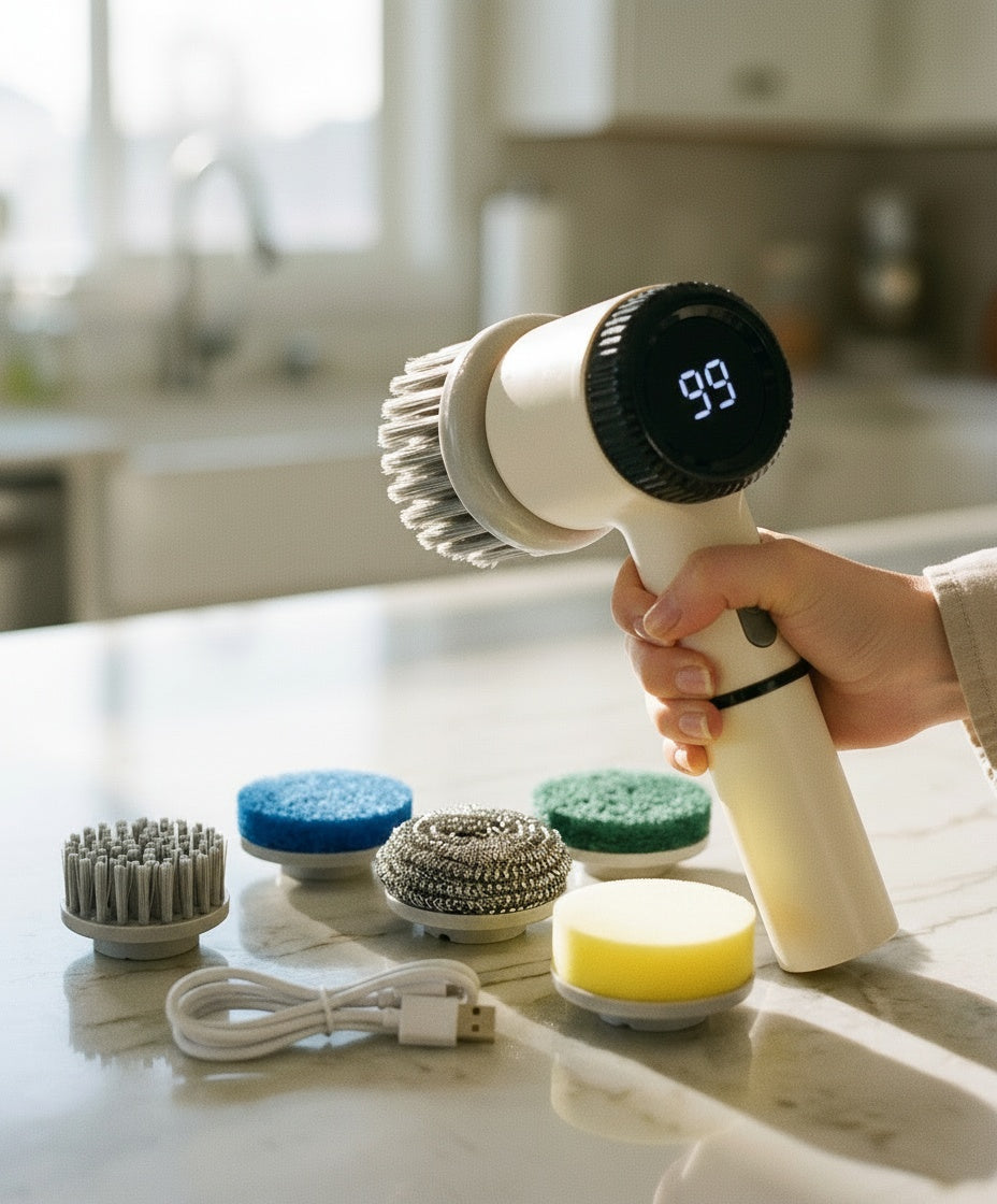 Cleanix™ Pro Elektrisk Rengöringsborste – Kraftfull, Trådlös & Vattentät (IPX7)