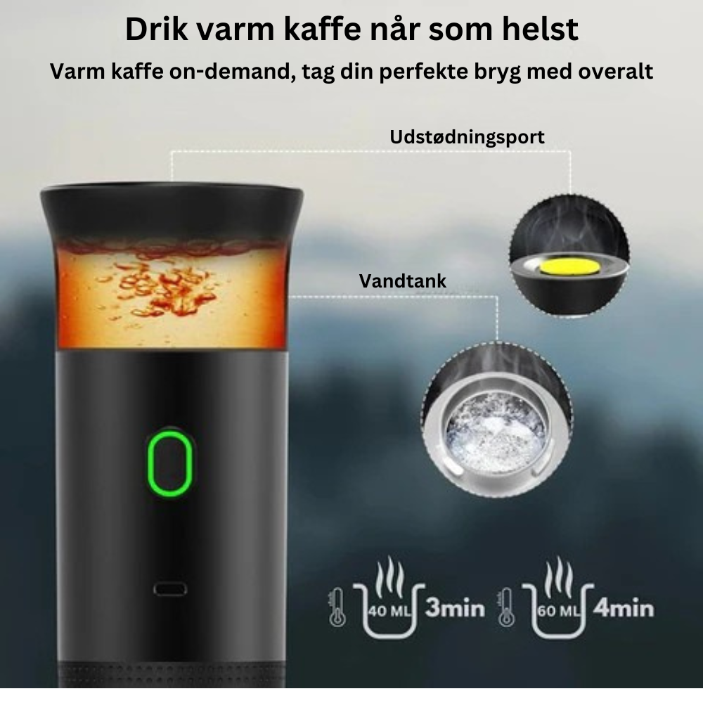 Bærbart Rejsekrus i Rustfrit Stål – Stilfuld Kaffe på Farten