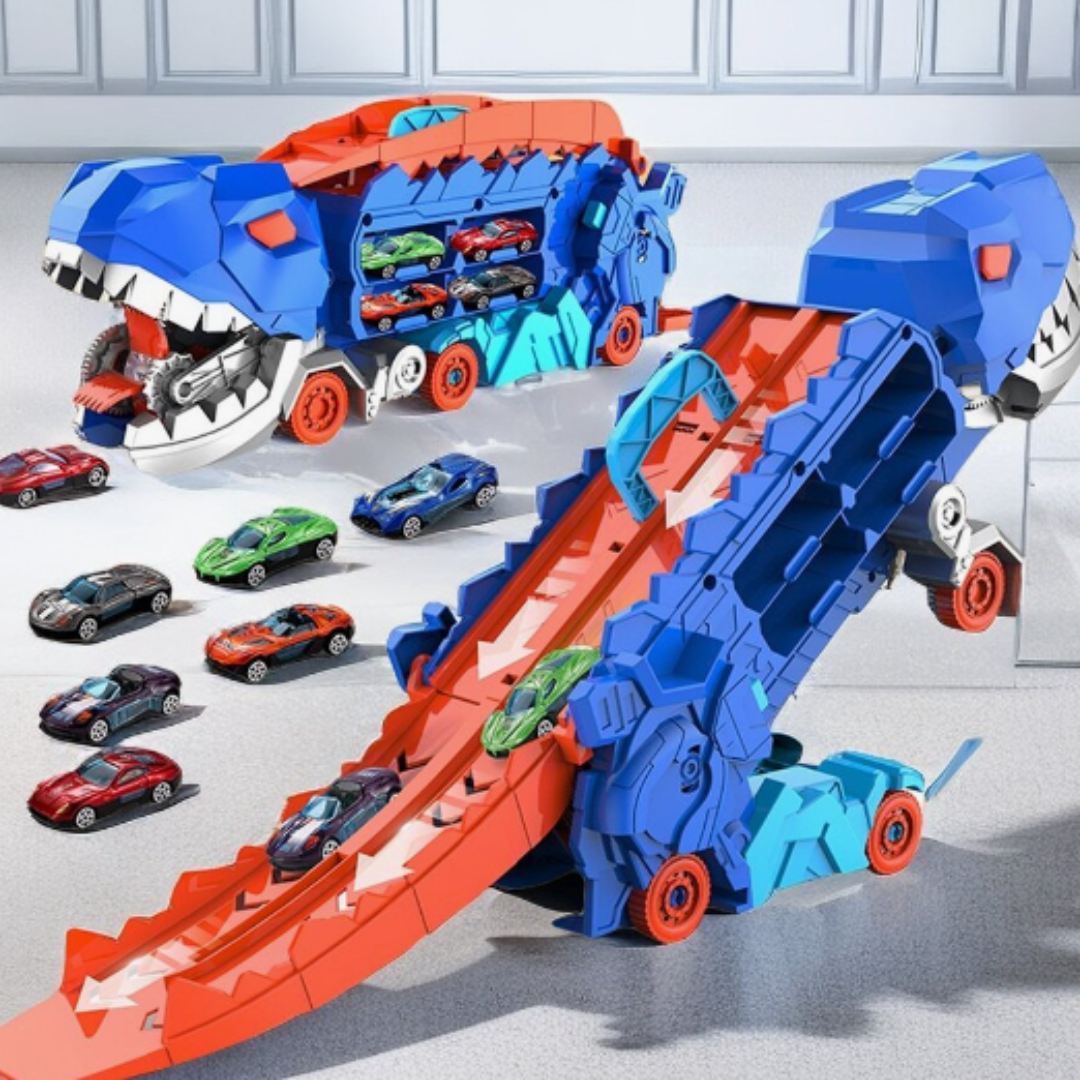 Dino Transportvogn med Hastighedsbaner til Børn