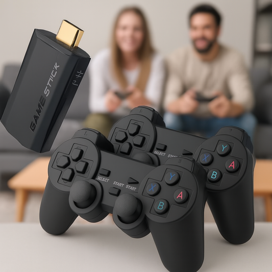 Retro Spilkonsol i 4K med Dual Trådløs Controller og Stick Sæt
