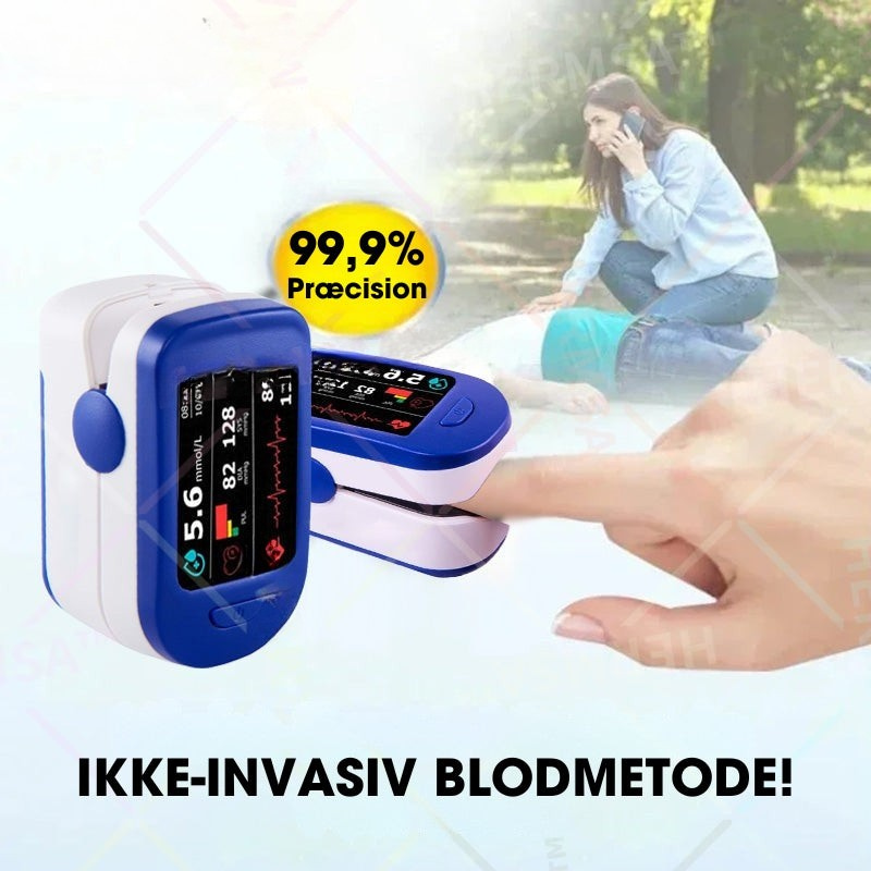Præcist og Bærbart Pulsoximeter til Sundhedsovervågning
