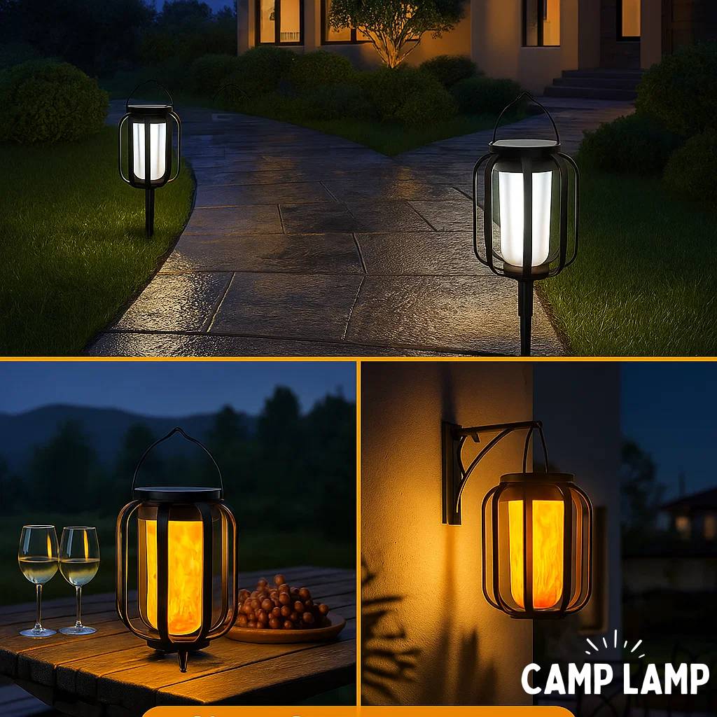 Solcellelampe med Flammeeffekt – Elegant Udendørs Belysning