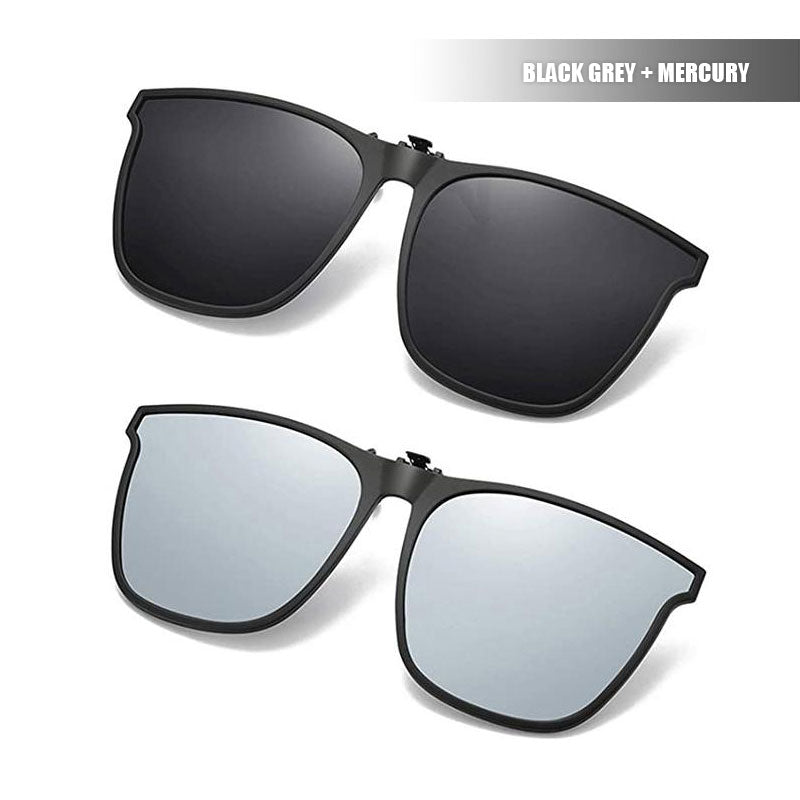 Polarisede Clip-on Solbriller med Foldbart Design