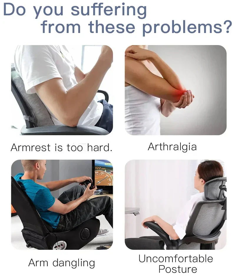 Ergonomiske Memory Foam Armlænspuder med Kølende Gel