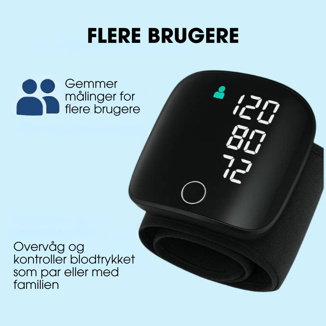 Præcis Blodtryksmåler med Stor Skærm for Nemt Helbredstjek