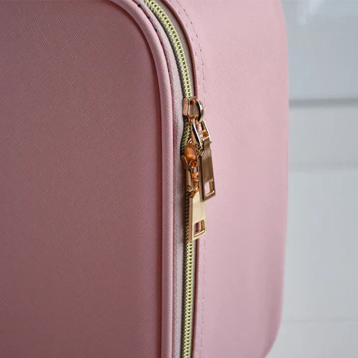 LED Smykkeskrin med Justerbart Spejl - Bærbar Makeup Organizer