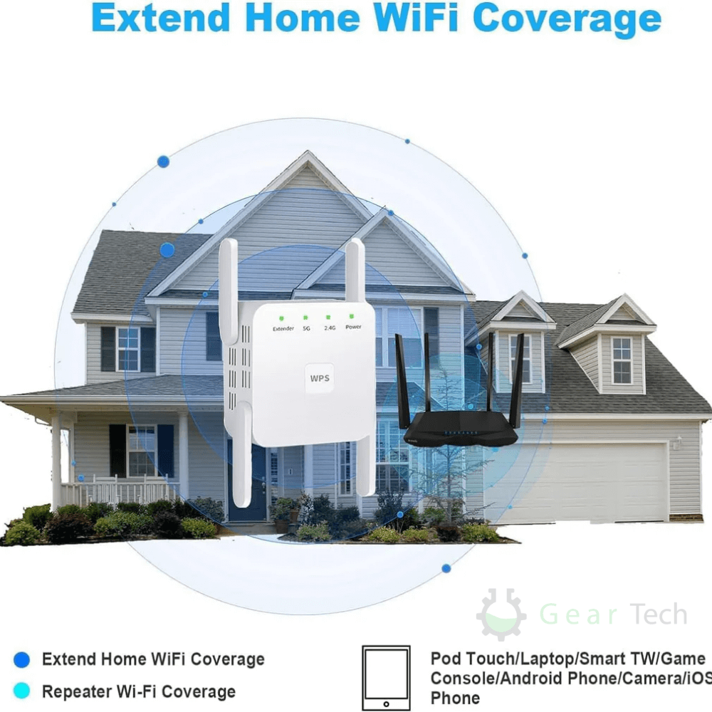 Dual-Band WiFi-signalförstärkare – Trådlös Förstärkare