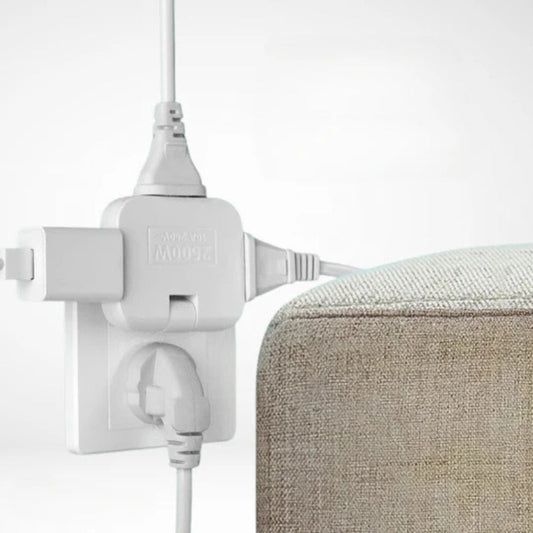 FlexiPlug – Ultratunn 180° Roterbar Grenkontakt med Flera Uttag