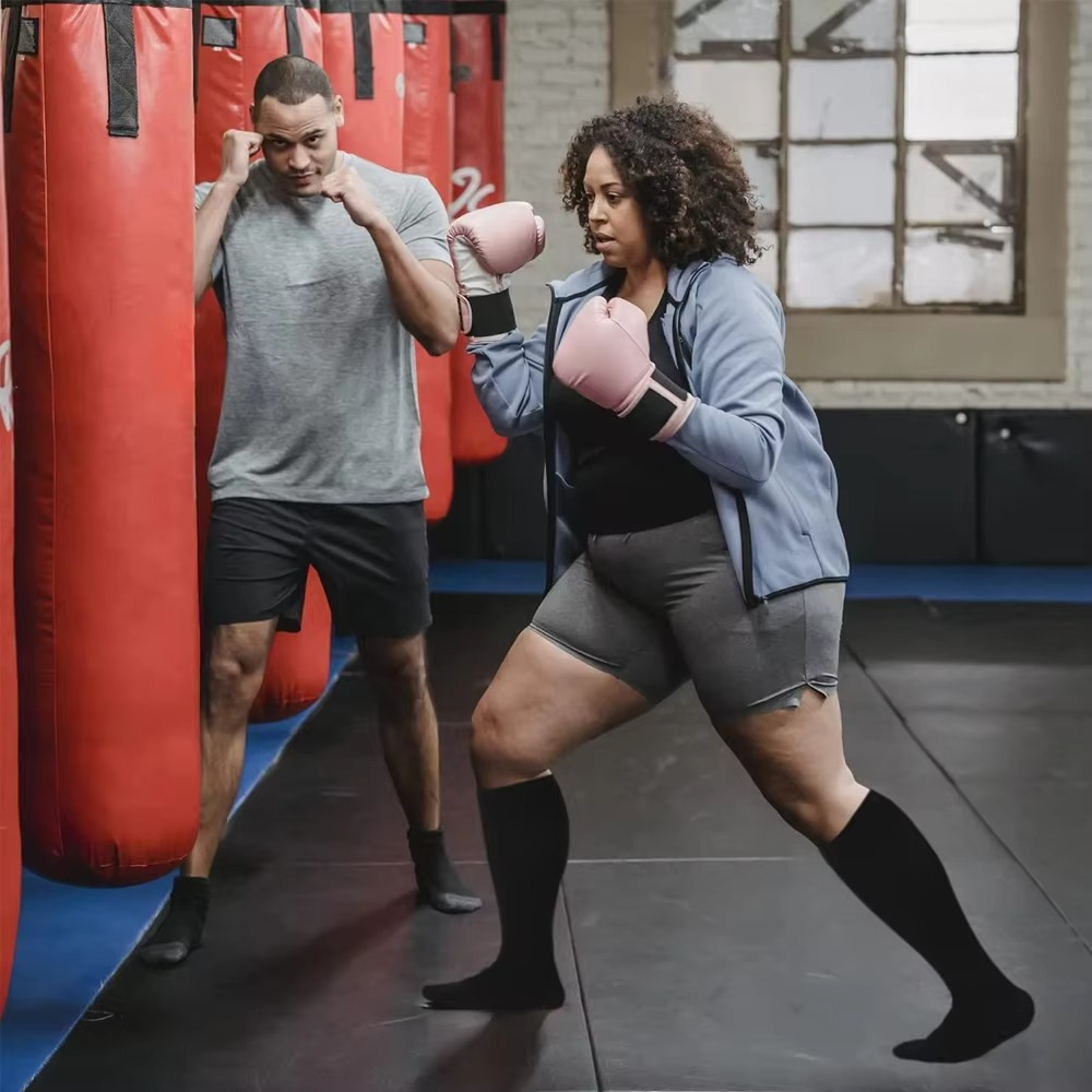 Bekväma Plus Size Kompressionsstrumpor med Optimalt Stöd