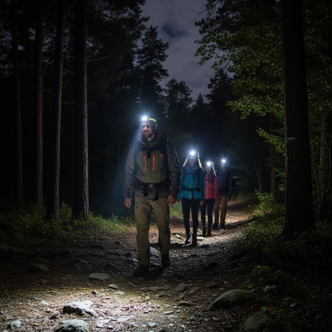 Fagligt Hovedlampe 1000 Lumen med Rødt Lys Indstilling