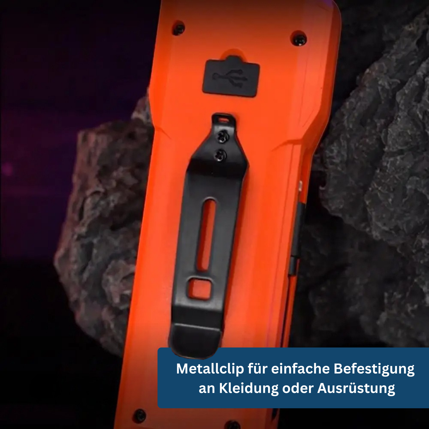 Kompakt LED-lampe med Powerbank og Multifarvet Lys