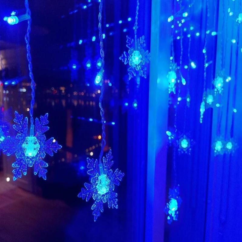 LED Ljusslinga med Snöflingor | Inomhus och Utomhus