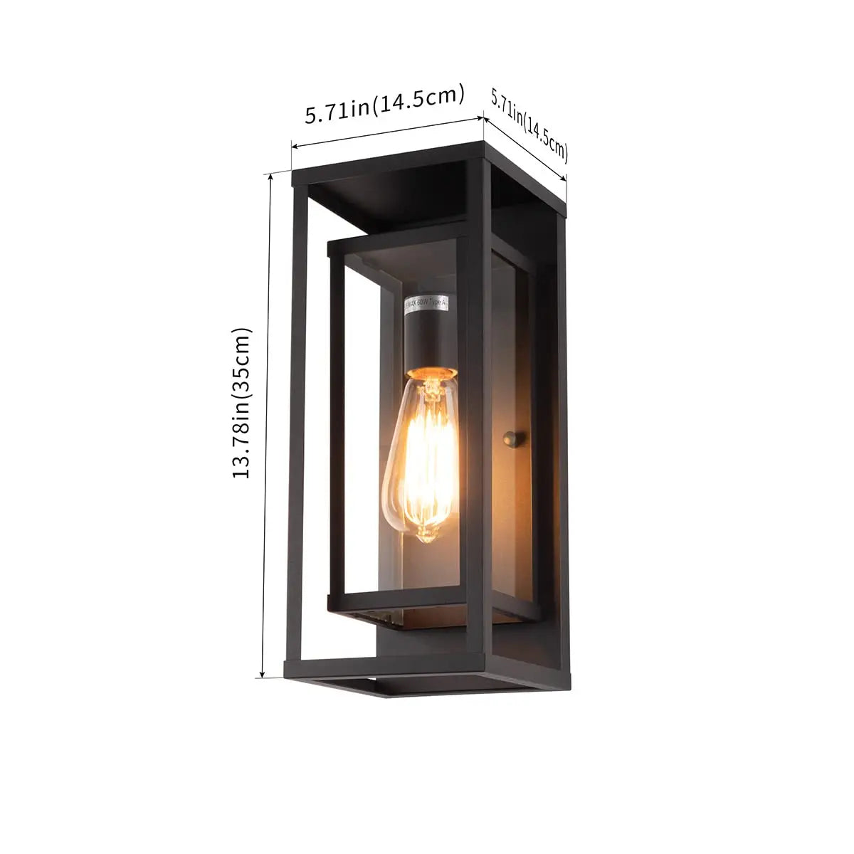 Elegant utomhusvägglampa i glas – Modern och väderbeständig