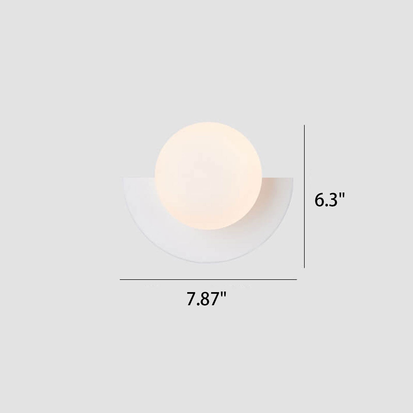 Elegant Væglampe med Glasglobe – Moderne Geometrisk Design