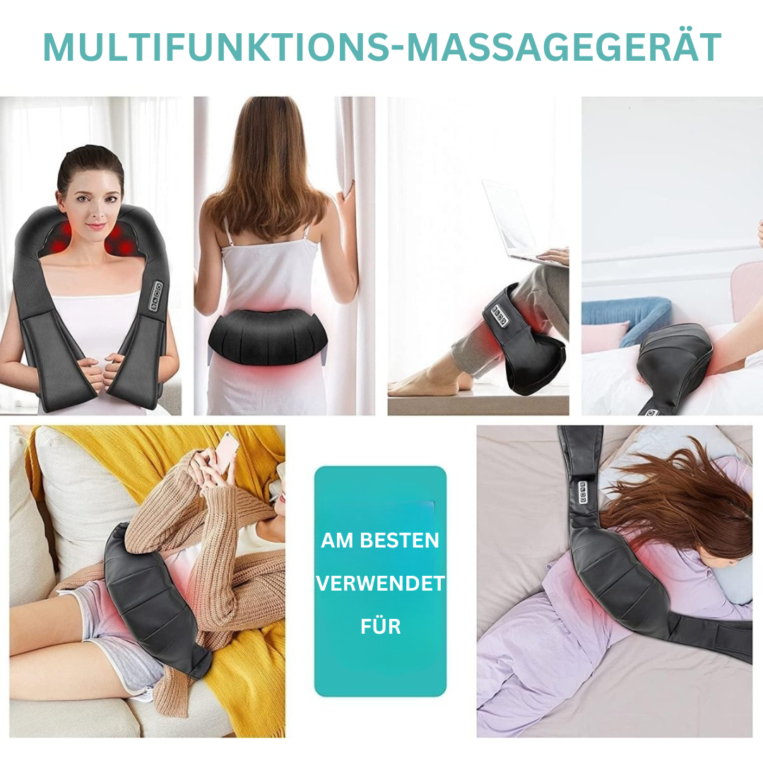 Shiatsu Massagekudde med Infraröd Värme - FlowLindring