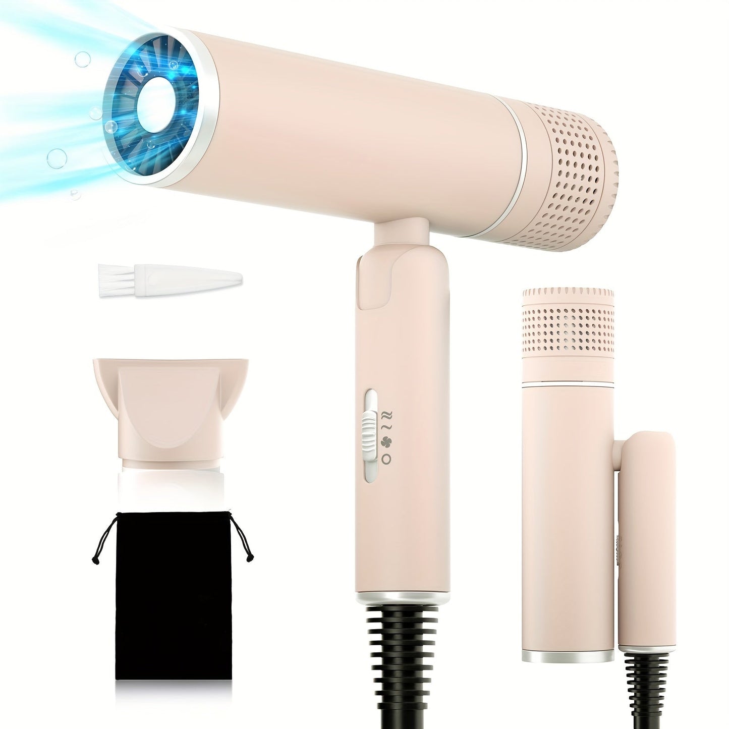 Jonisk Hårfön med Diffuser – Stilren och Effektiv