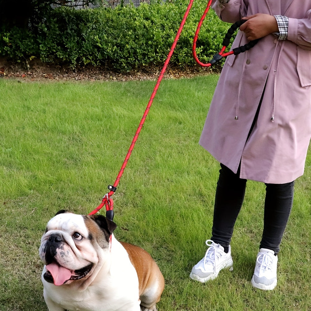 Reflekterande hundkoppel med vadderat handtag – justerbart och hållbart