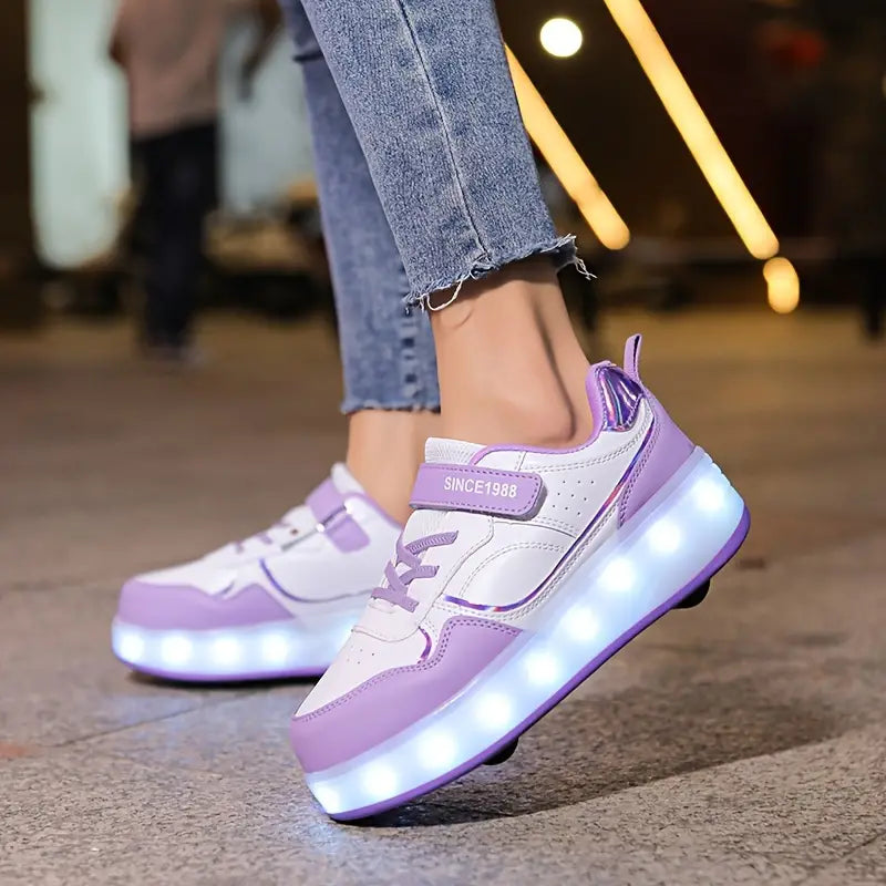 Rul med stil – Lysende sneakers med indbyggede hjul