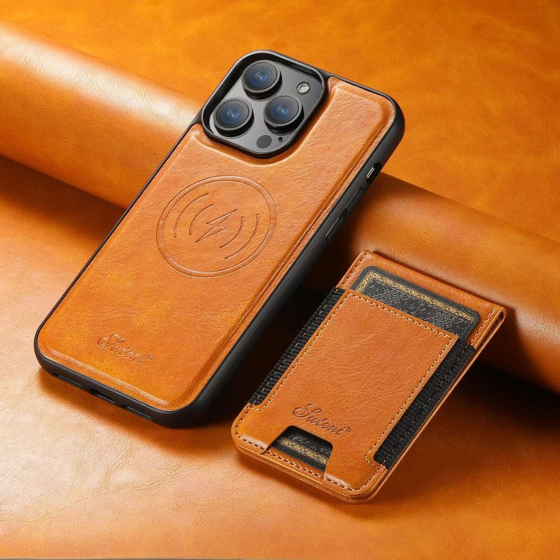Echtleder iPhone Etui med MagSafe og kortlomme – Unisex