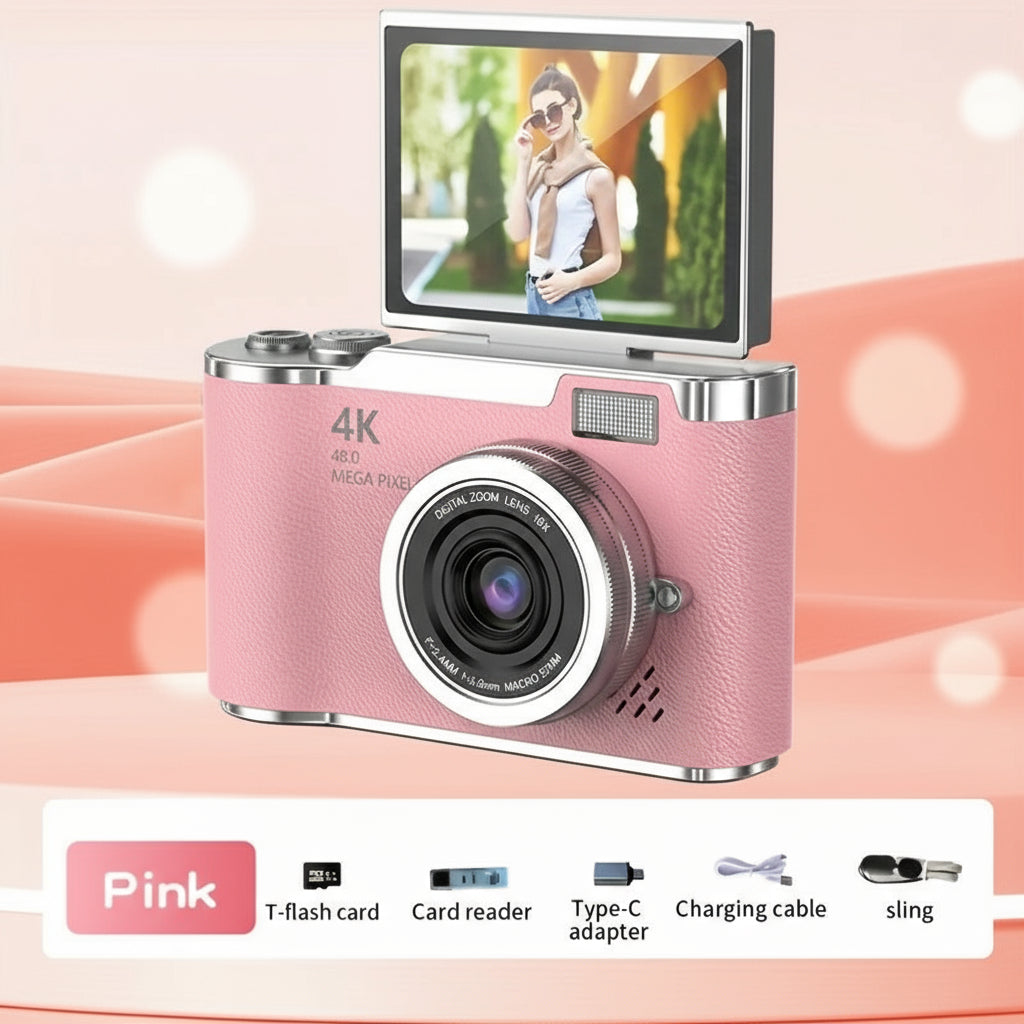 4K Vlogging Kamera til Voksne – Let og Brugervenlig Optagelse