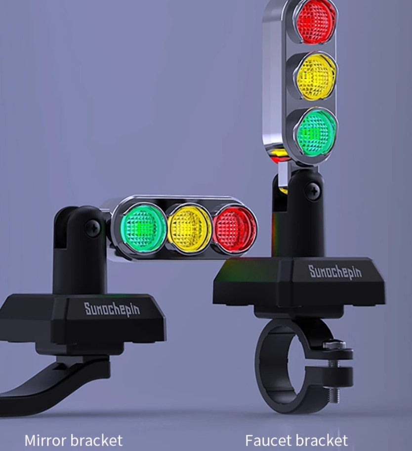 Mini trafiklys stil motorcykel styr signal lys