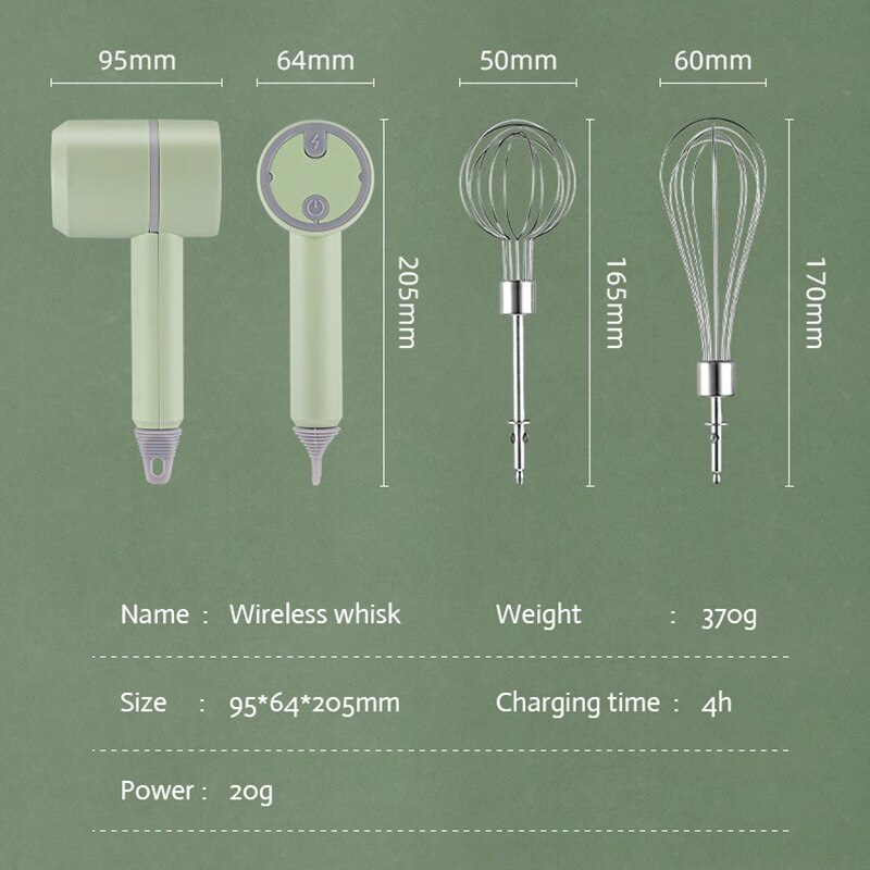 3i1 Pastel Genopladelig Automatisk Køkkenblender
