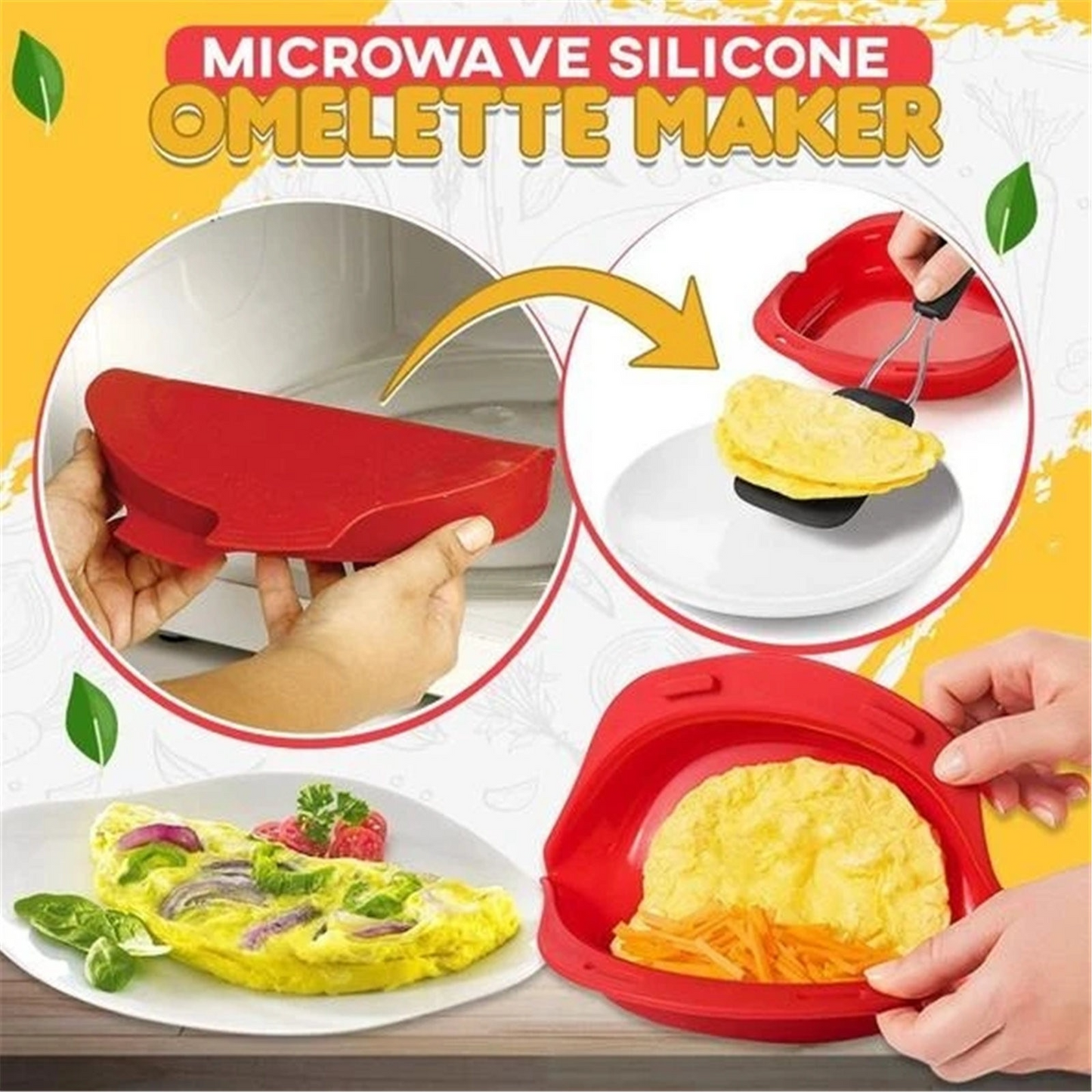 Non-stick omelettform för mikrovågsugn