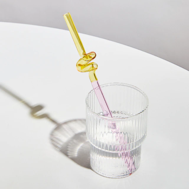 Farverig Miljøvenlig Genanvendelig Glasst straw