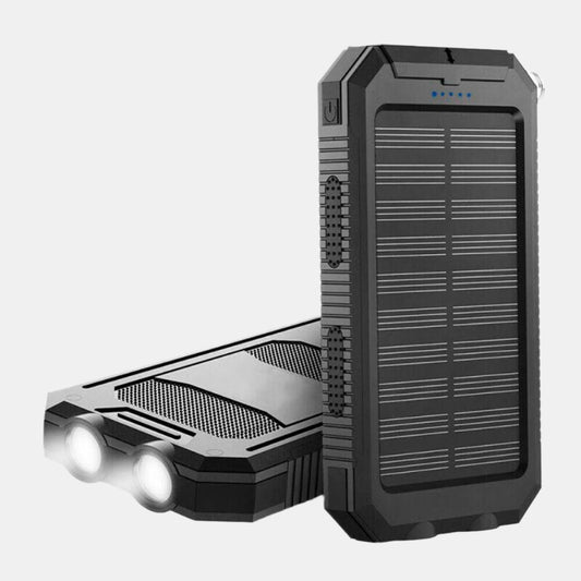 Bärbar 20 000 mAh solcellsladdare med dubbla USB-utgångar