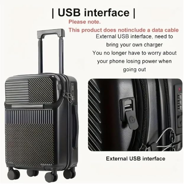 Smart resväska 50,8 cm med inbyggd mugghållare och USB-port