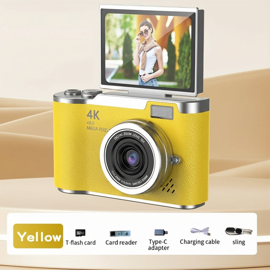 4K Vlogging Kamera til Voksne – Let og Brugervenlig Optagelse