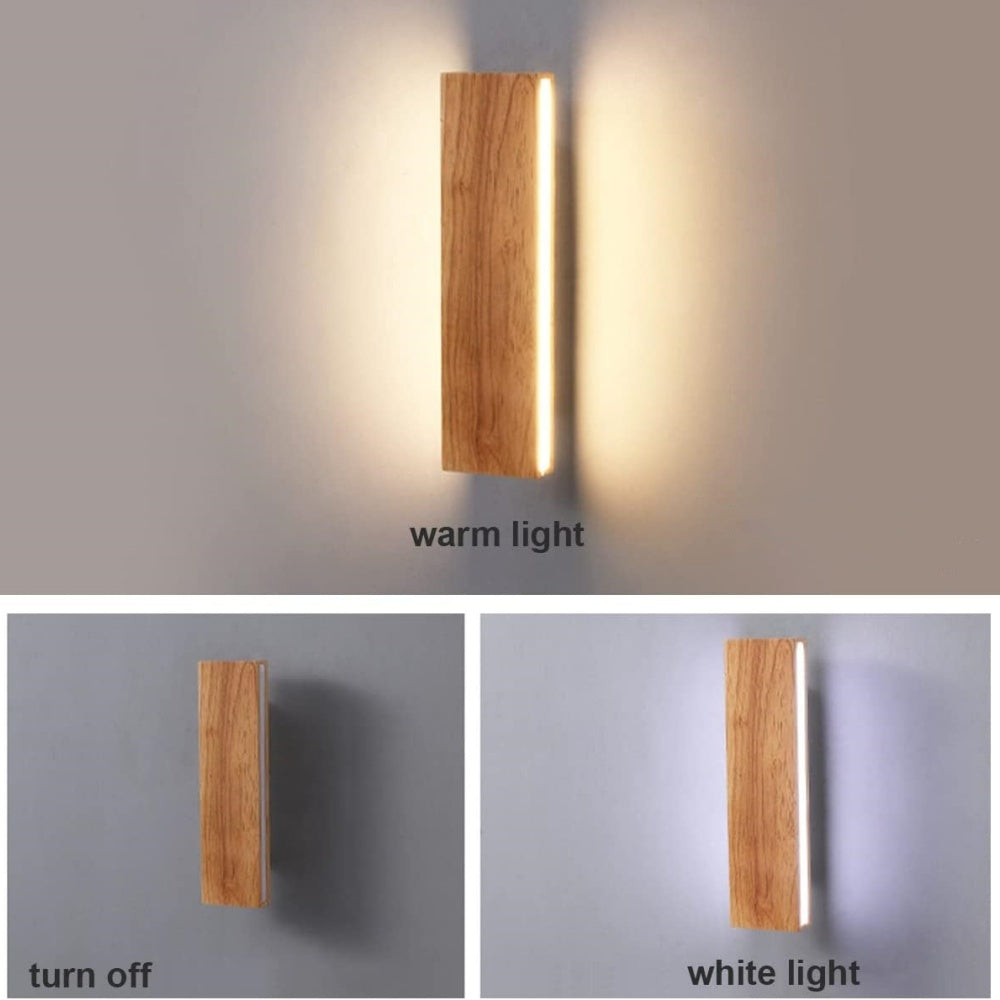 Væglampe i Træ med Justerbar LED for Optimal Belysning