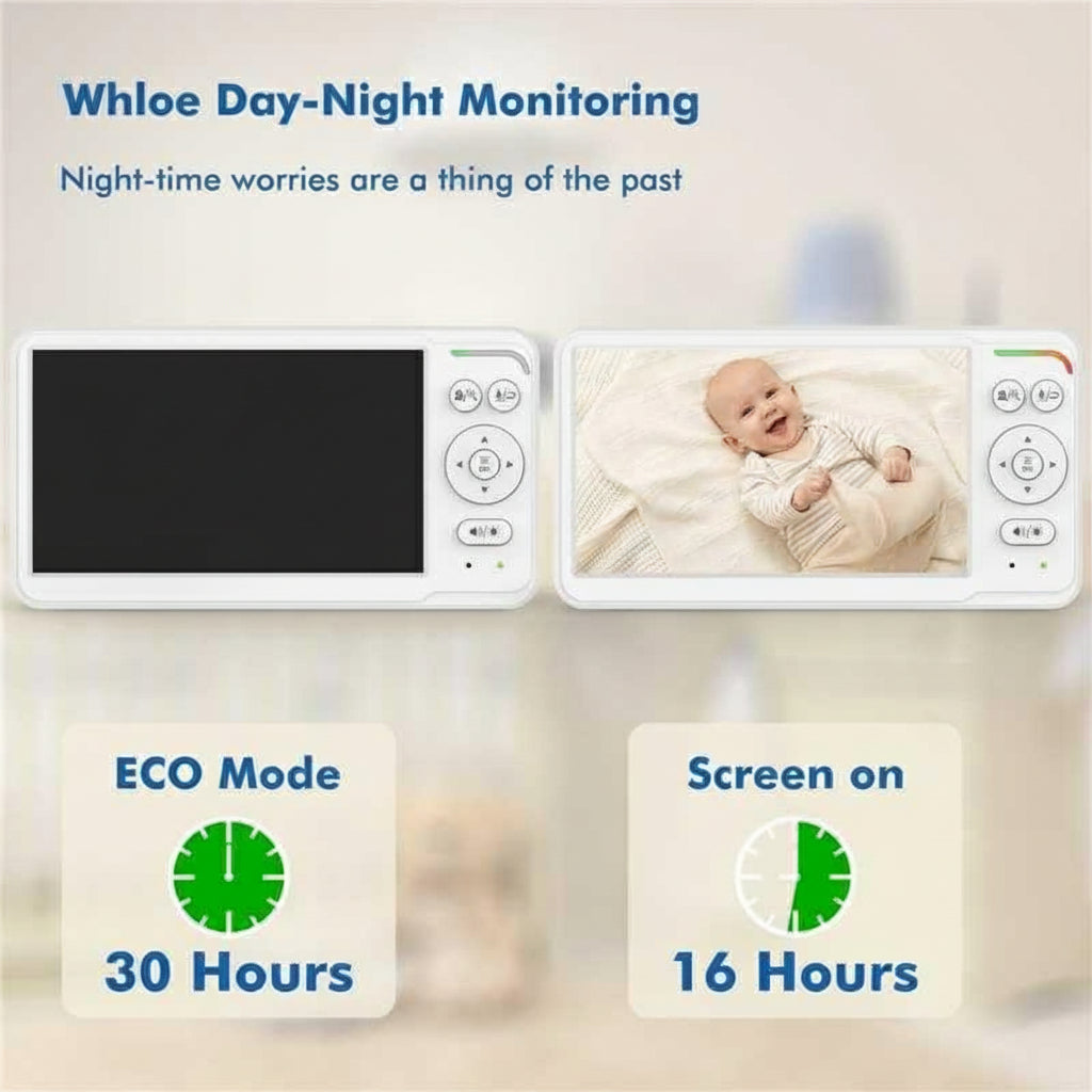 Avanceret Babyalarm med Dobbelt Kamera og Lang Batteritid