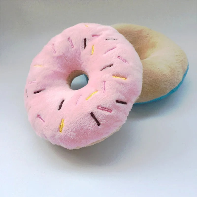 Blød og Sjov Hundelegetøj Donut med Indbygget Pivelyd