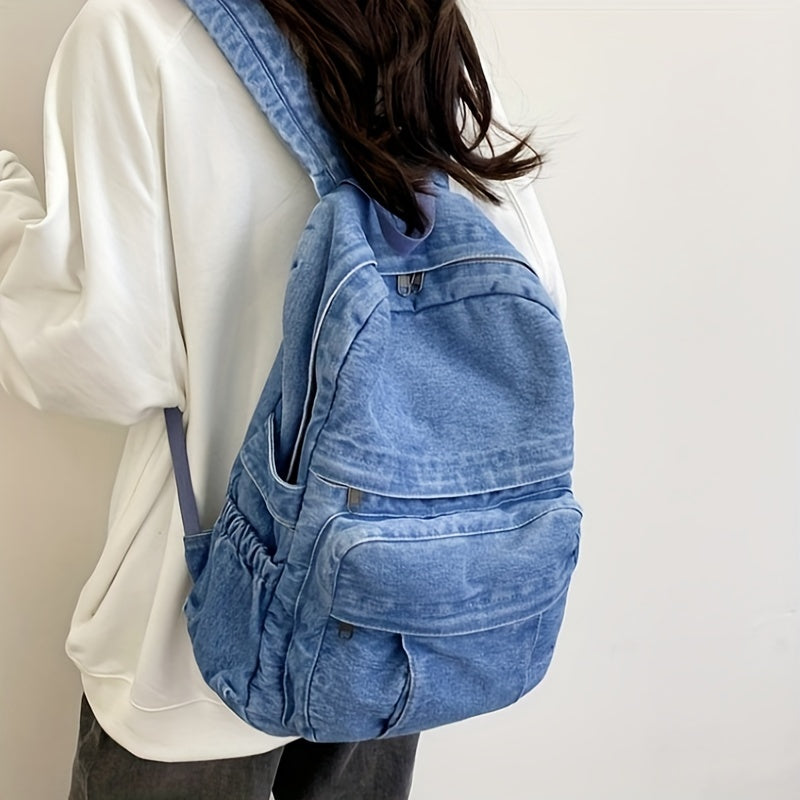 Moderne denim rygsæk – praktisk og stilfuld til hverdag