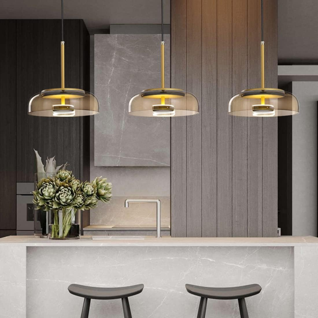 Stilren Glaspendel med Justerbar Höjd & LED-Kompatibilitet