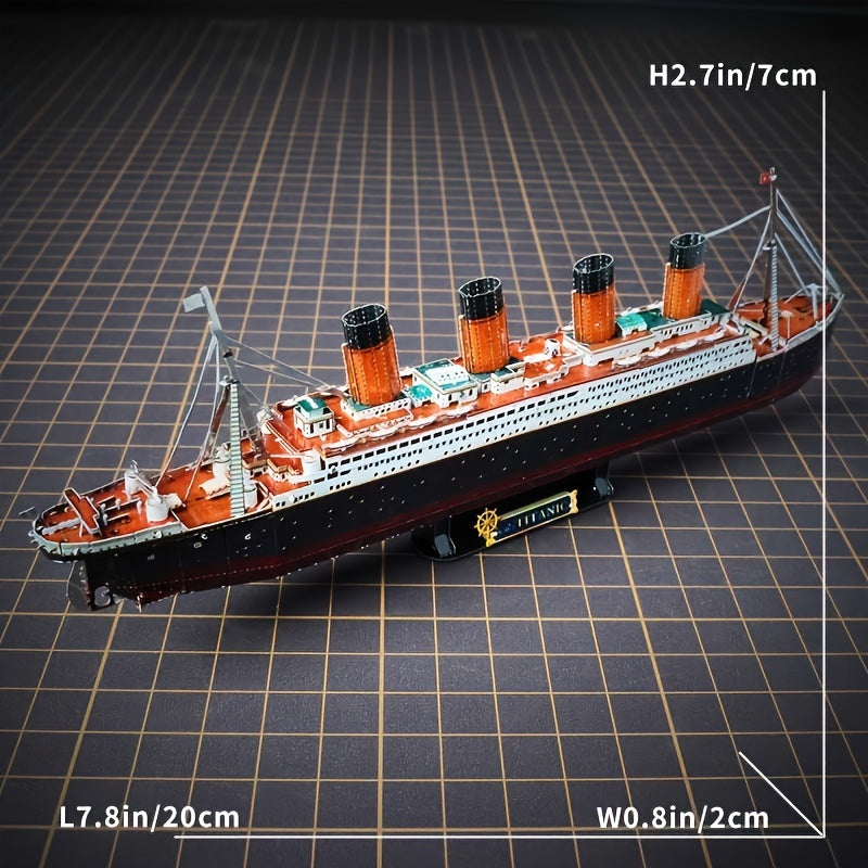 3D-modell i metall av Titanic – detaljerad gör-det-själv-modell för kreativa