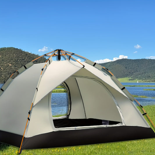 Funktionellt campingtält med ventilation och solskydd