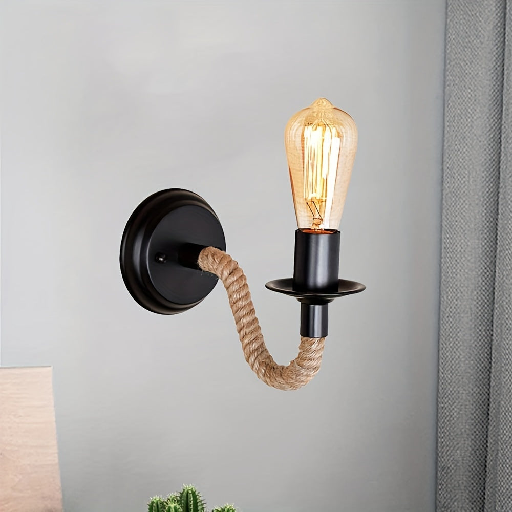 Rustik Vägglampa med Rep - Skapa Mysig Loftkänsla
