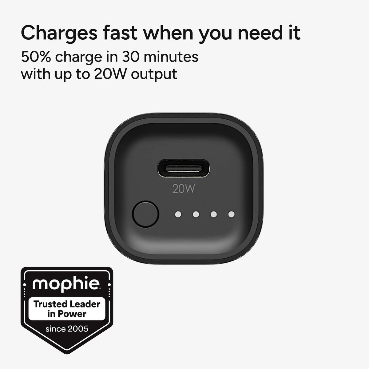 5000 mAh Powerbank med 20 W USB-C Hurtigopladning til rejser