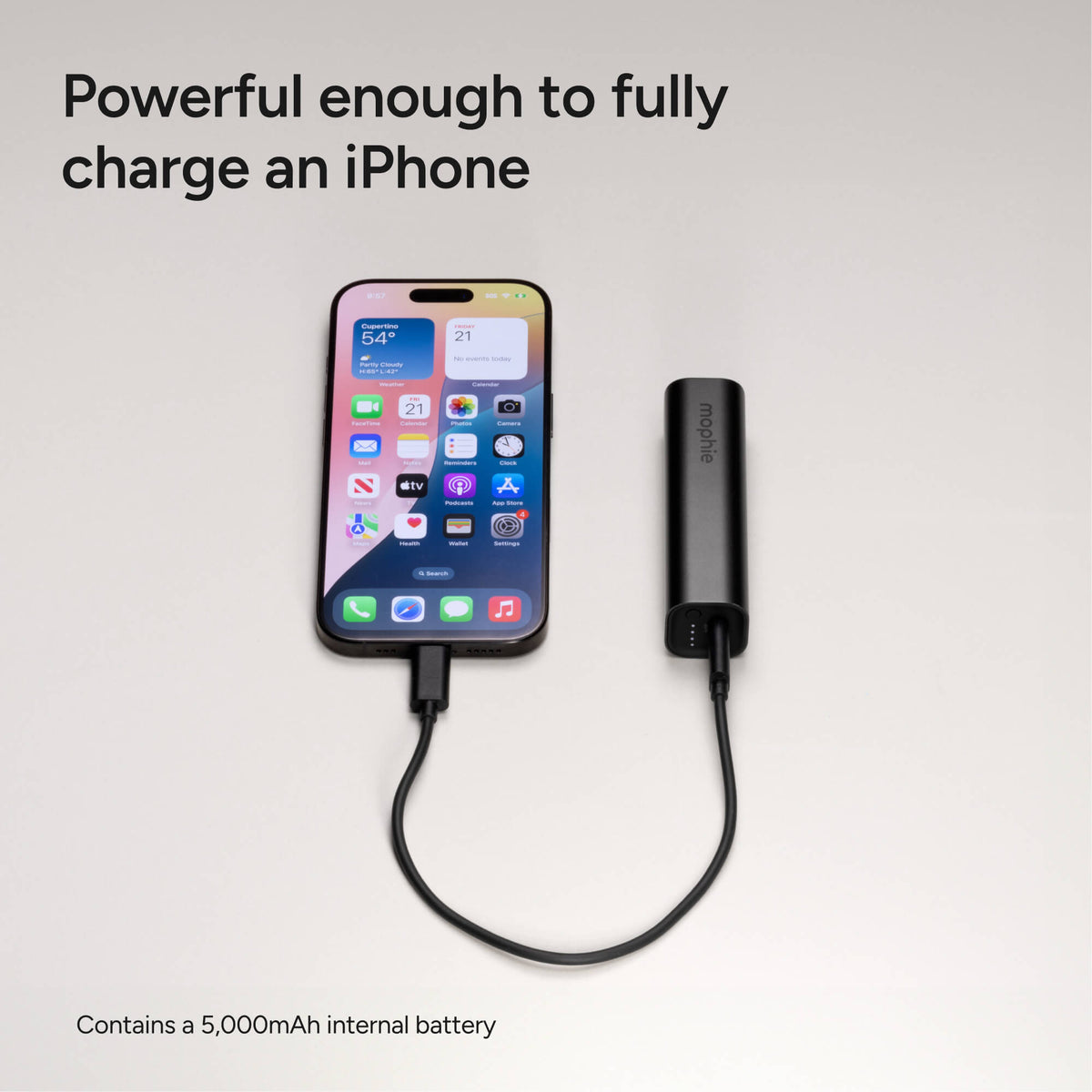 5000 mAh Powerbank med 20 W USB-C Hurtigopladning til rejser