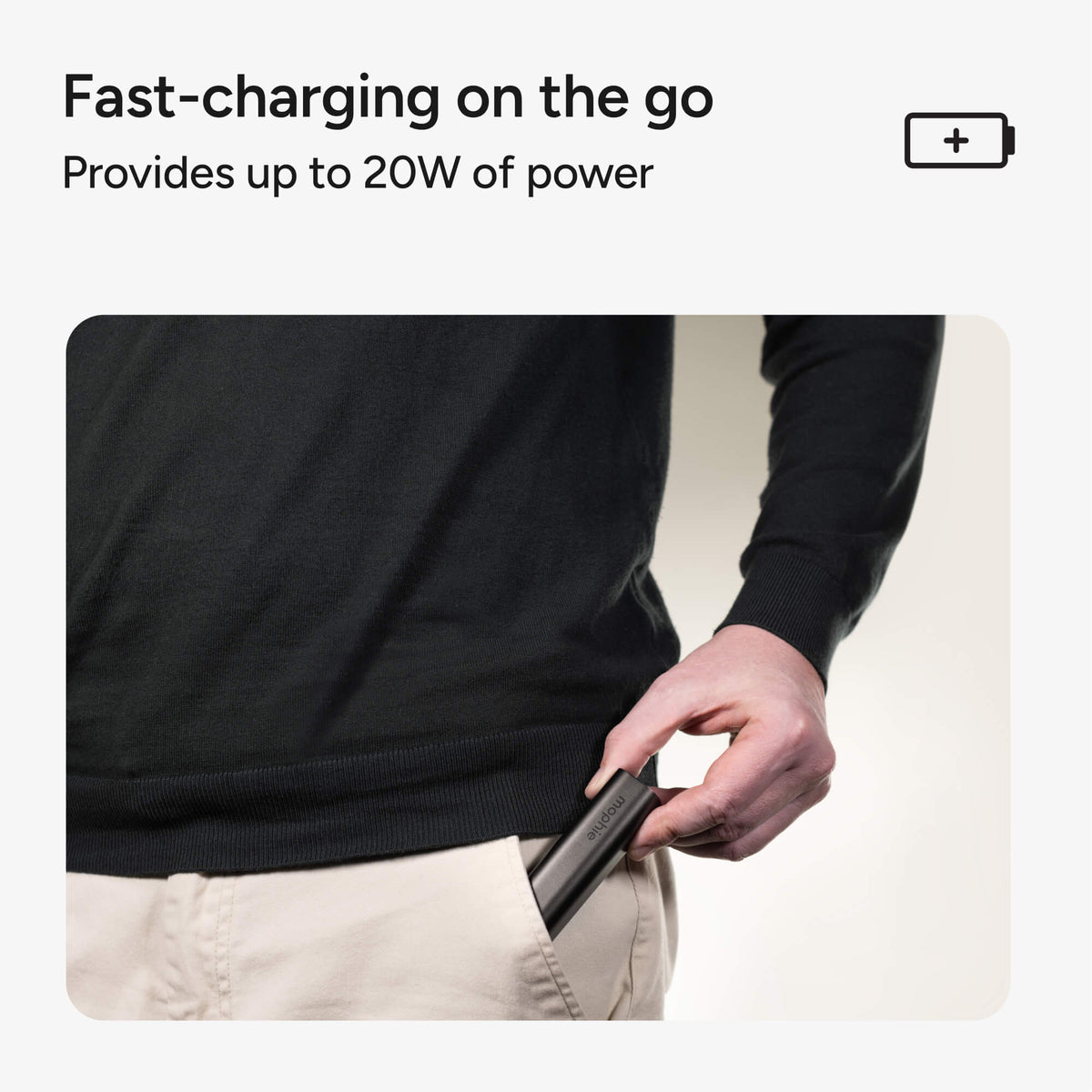 5000 mAh Powerbank med 20 W USB-C Hurtigopladning til rejser