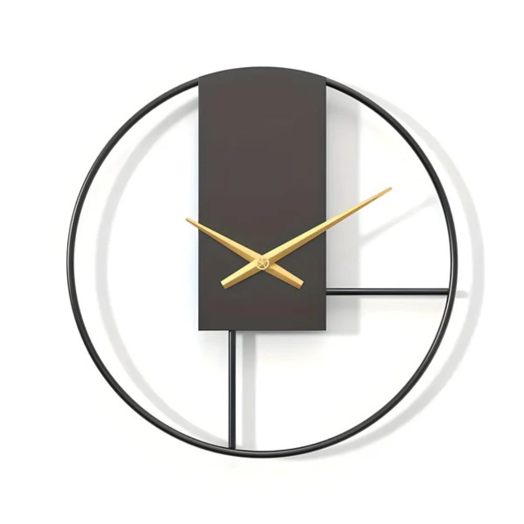 Stort Modernt Väggur i Svart – Minimalistisk, Stilren Elegans